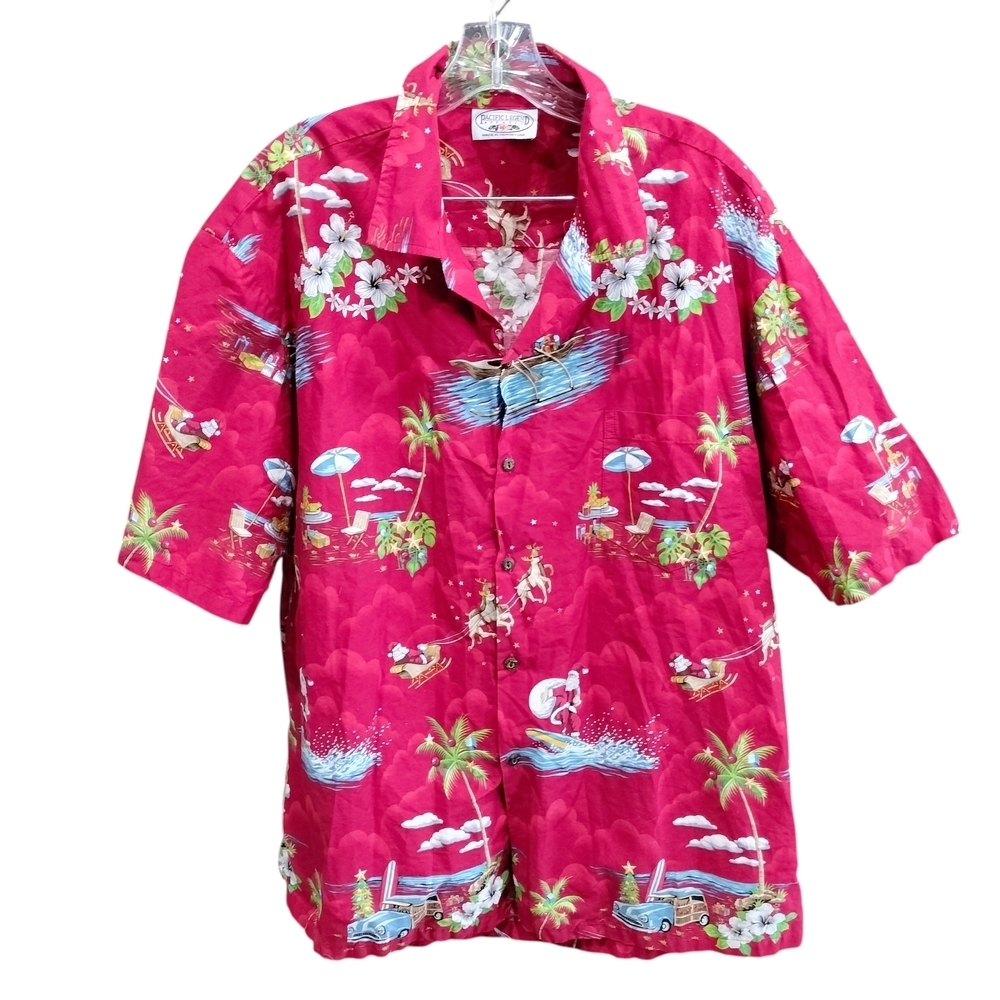 Pacific Legend Vibrant beach Island Escape Men's Shirt